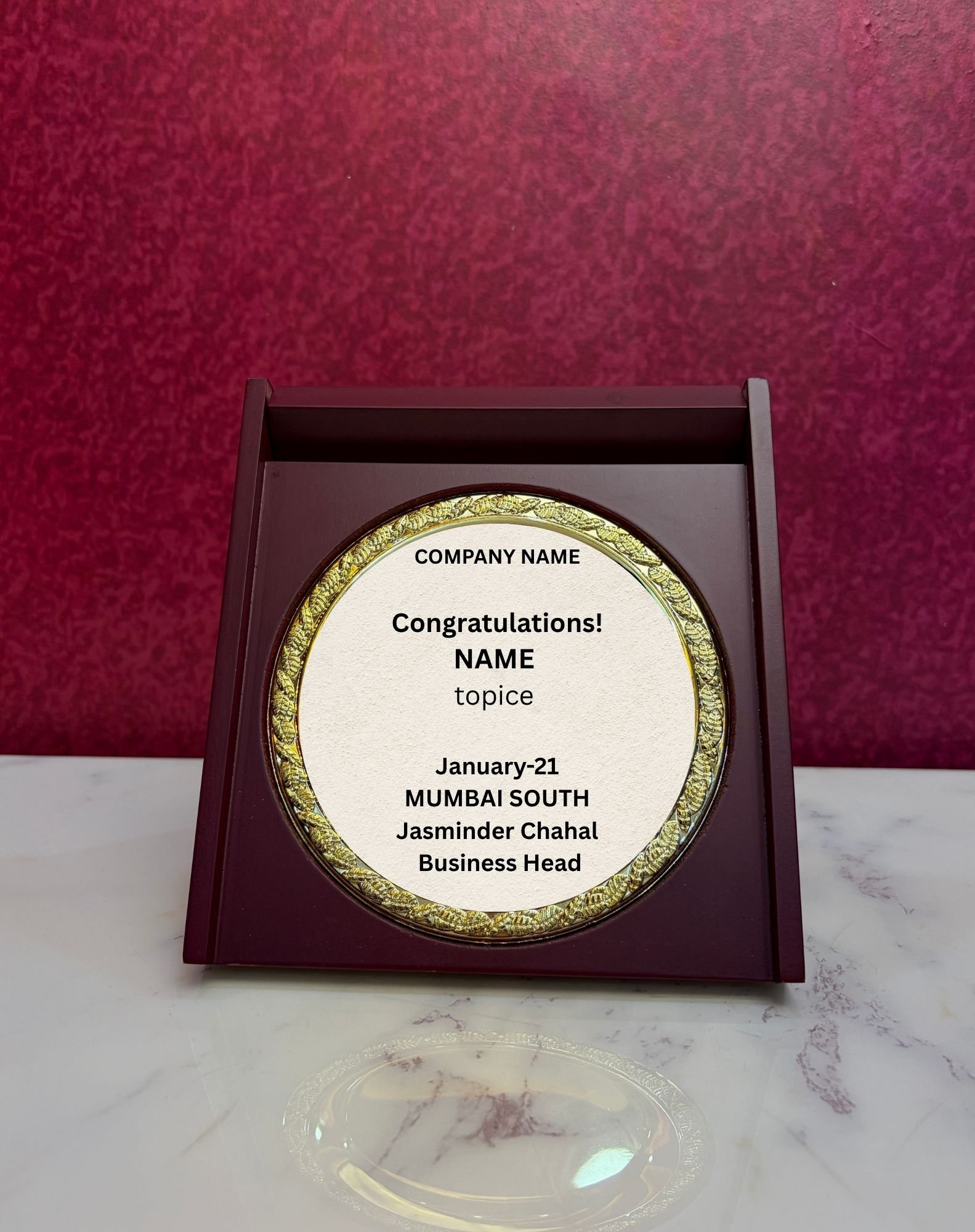 Starburst Acrylic Volunteer Recognition Award