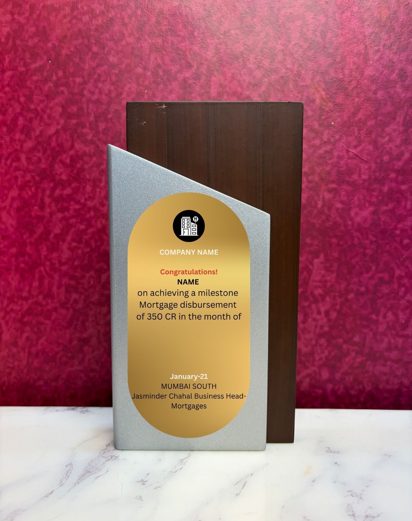 Gold Plated Star Recognition Award