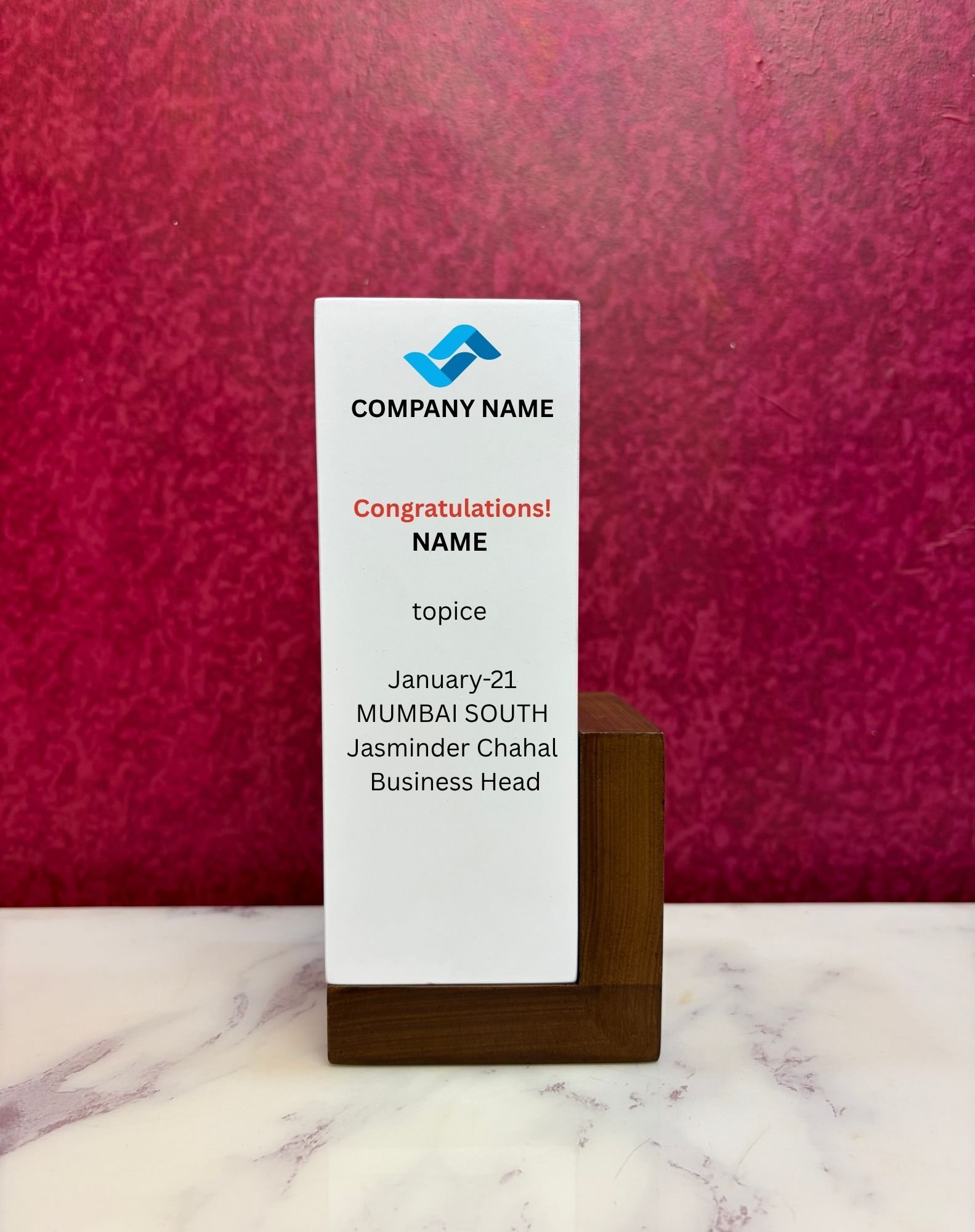 Modern Acrylic Leadership Trophy