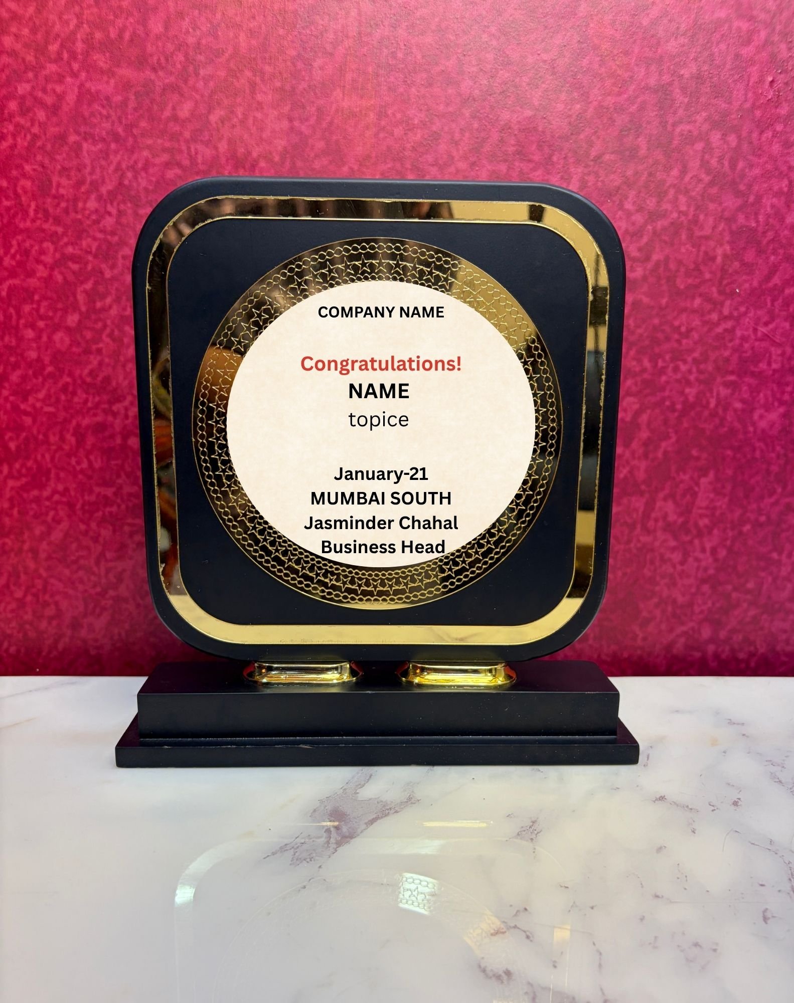 Executive Glass Obelisk Recognition Trophy