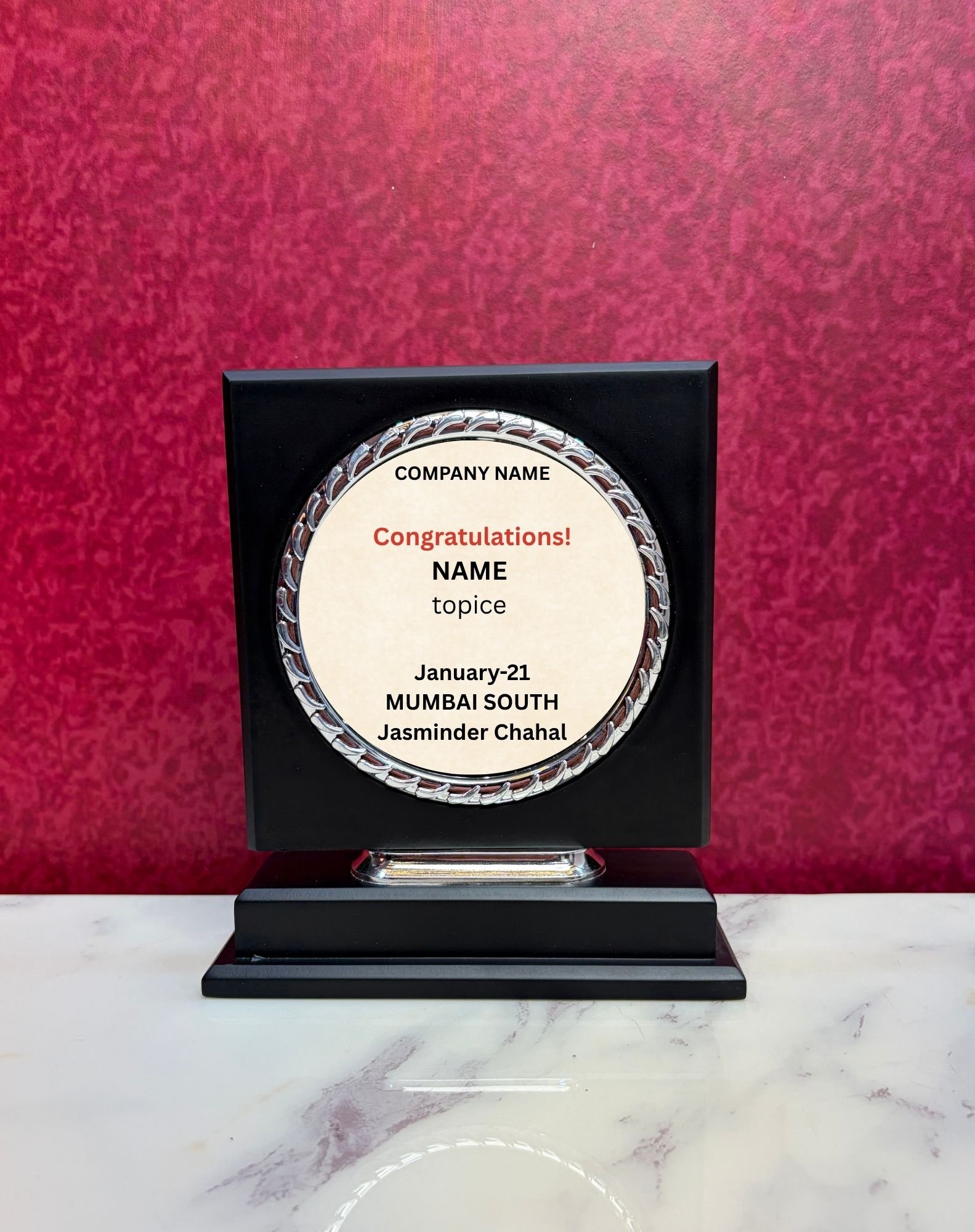 Silver Finish Pillar Award for Sales Excellence