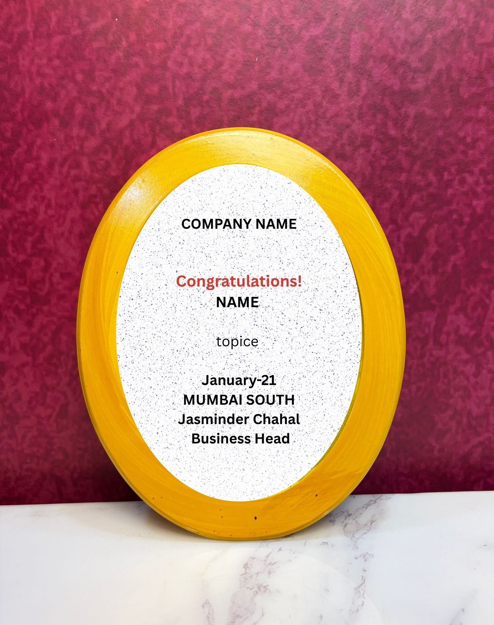 Custom Brass Medallion with Ribbon