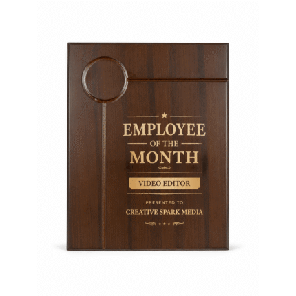 Modern Wooden Corporate Award Trophy for Professional Recognition