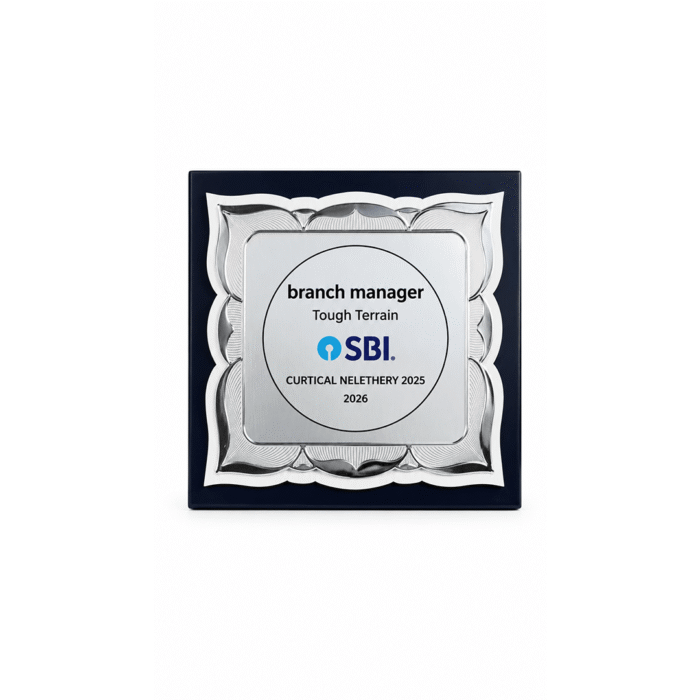 Premium Silver Corporate Award Plaque by Jazka Traders
