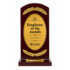 Premium Red Wooden Trophy Award by Jazka Traders – Elegant Recognition Trophy