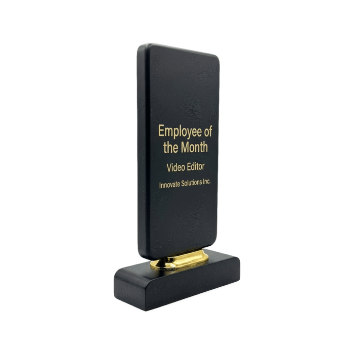 Elegant Black Corporate Trophy Award by Jazka Traders – Premium Recognition Trophy