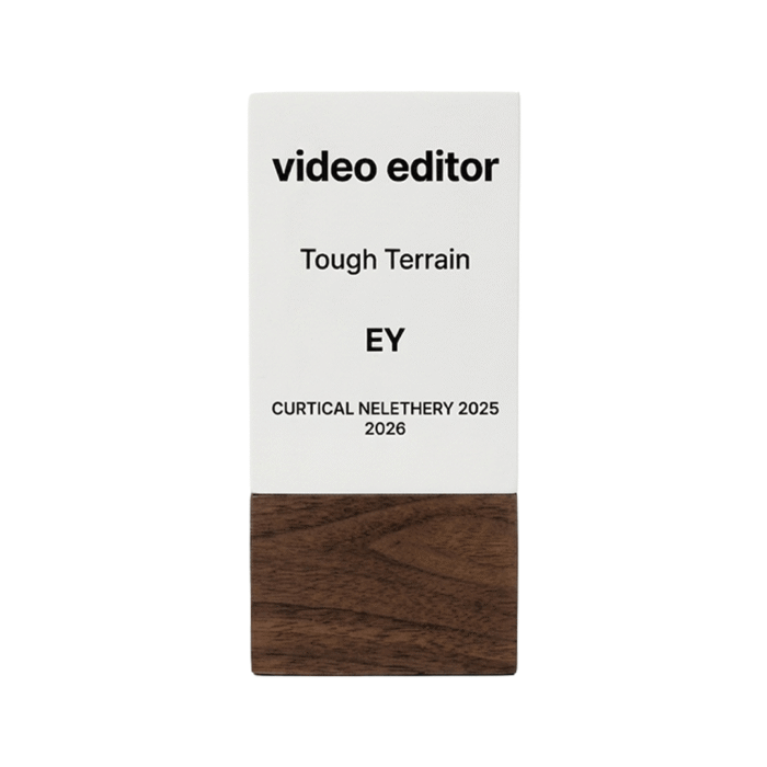Premium Wooden Finish Corporate Award Trophy by Jazka Traders