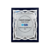 Premium Silver & Blue Wooden Award Plaque by Jazka Traders