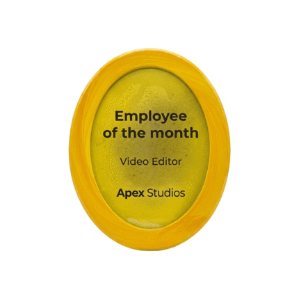 Premium Oval Crystal Corporate Award Trophy for Recognition & Appreciation