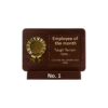 Premium Wooden Corporate Recognition Trophy with Gold Emblem