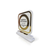 Premium White & Gold Corporate Award Trophy for Recognition Ceremonies