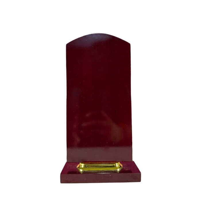 Premium Red Wooden Trophy Award by Jazka Traders – Elegant Recognition Trophy