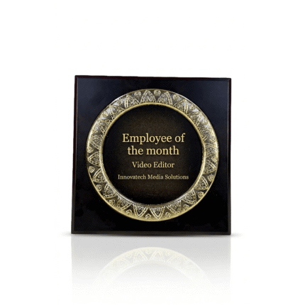Luxury Black Wooden Trophy Plaque by Jazka Traders – Premium Corporate Award