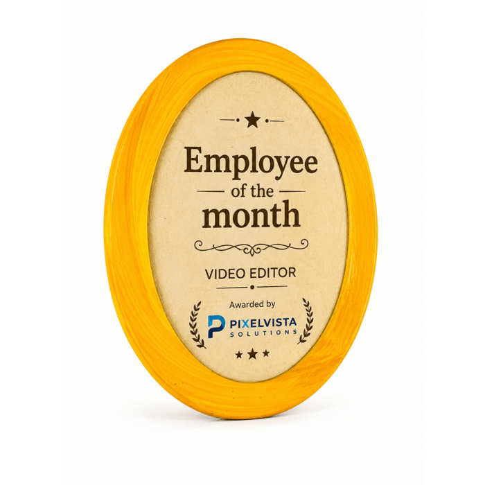 Premium Oval Crystal Corporate Award Trophy for Recognition & Appreciation