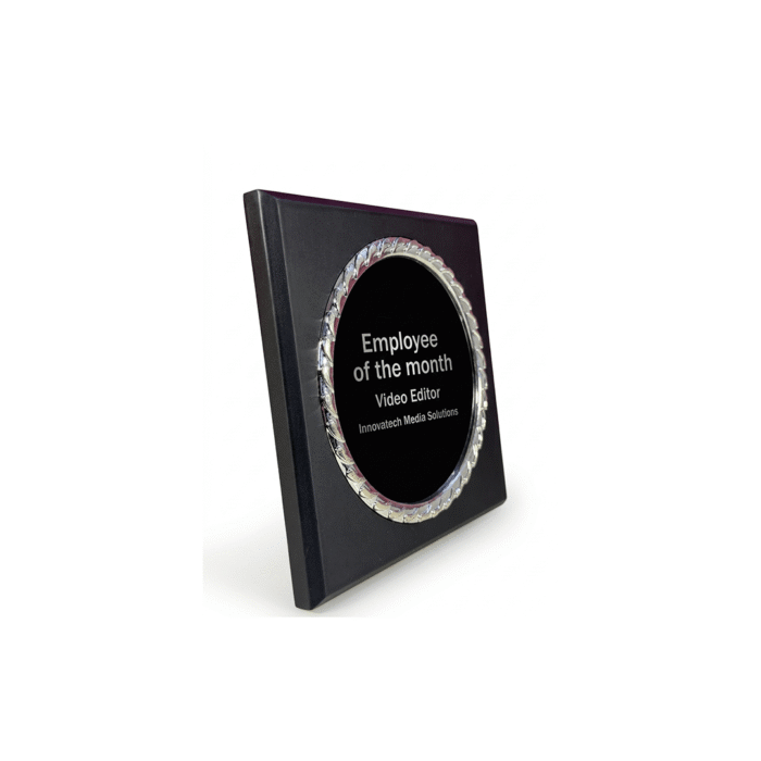 Product Features Premium black wooden trophy plaque with golden detailing Elegant circular decorative design for luxurious appearance Durable and sturdy construction for long-term use Customizable logo, text, and branding options available Ideal for corporate recognition and appreciation ceremonies Smooth polished finish with premium craftsmanship Suitable for offices, institutions, and professional events Lightweight and easy-to-display plaque trophy Perfect for leadership honors and achievement awards Manufactured with quality standards by Jazka Traders