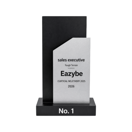 Modern Black & Silver Corporate Trophy by Jazka Traders