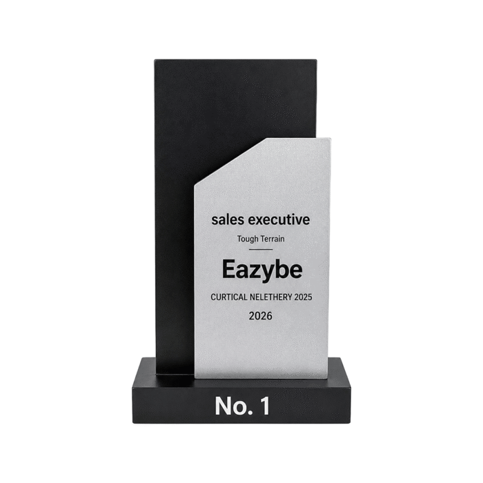 Modern Black & Silver Corporate Trophy by Jazka Traders