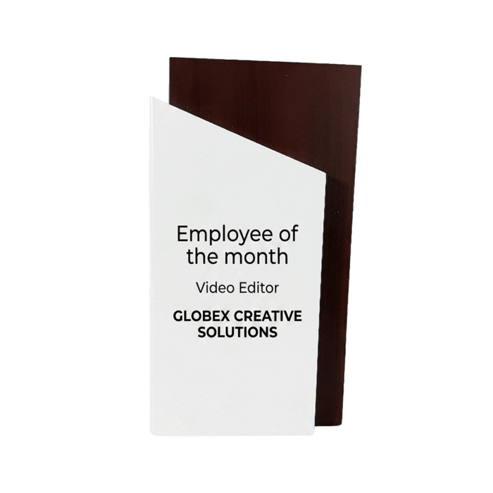 Modern Acrylic & Wooden Recognition Trophy by Jazka Traders – Premium Corporate Award