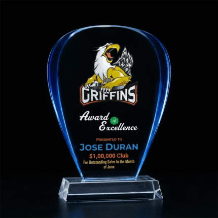 Blue Edge Crystal Acrylic Award Trophy