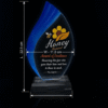 Blue Flame Crystal Acrylic Trophy