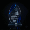 Blue Edge Crystal Acrylic Trophy