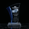 Blue Edge Crystal Acrylic Trophy
