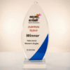 Leaf Shape Crystal Acrylic Trophy