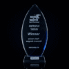 Leaf Shape Crystal Acrylic Trophy