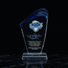 Blue Edge Crystal Acrylic Trophy
