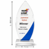 Leaf Shape Crystal Acrylic Trophy