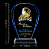 Blue Edge Crystal Acrylic Award Trophy